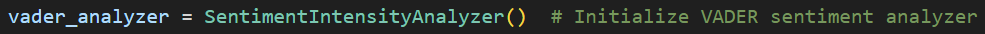 Python Vader Sentiment instantiation